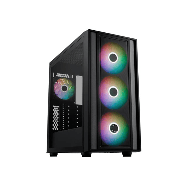 Cooler Master Masterbox 600 Caja Semitorre ATX/MicroATX/Mini-ITX - 3 Ventiladores 140mm RGB Frontales - 1 Ventilador 120mm RGB Trasero - Ventana Later 1