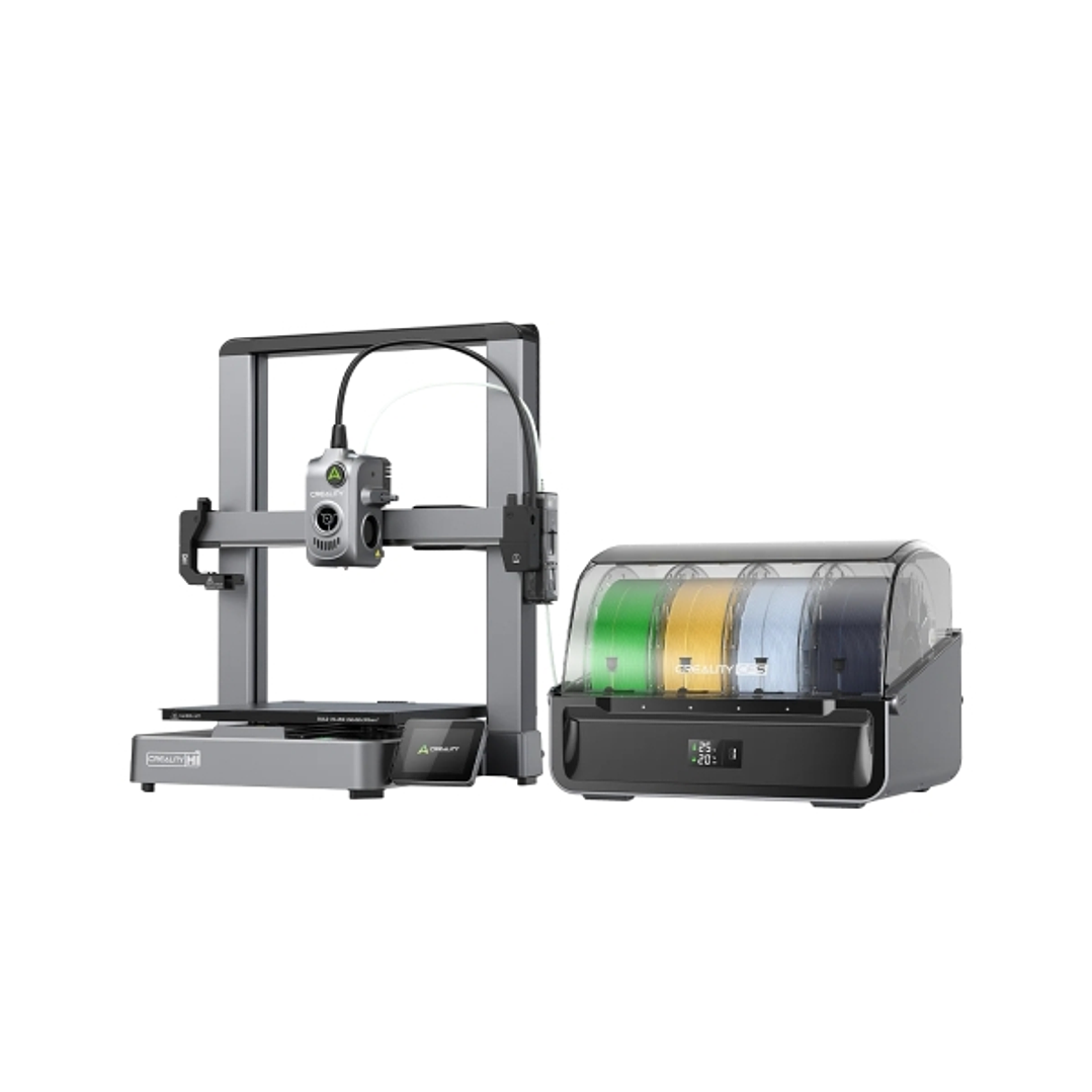Creality Hi Combo Impresora 3D Abierta + Unidad CFS - Volumen 26x26x30cm - Calibraciones Automaticas - Extrusor Multifuncional - Cuerpo Metalico - Vel 1