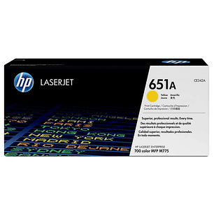 HP CE342A Amarillo Cartucho de Toner Original - 651A
