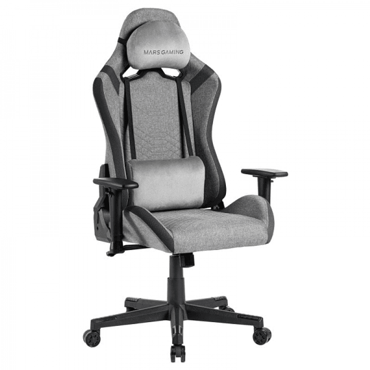 Mars Gaming MGC-PRO Silla Gaming - Fabric Transpirable - Cojines Soft-Touch - Reposabrazos 2D - Respaldo Reclinable - Base de Acero - 13 Colores - Col 1