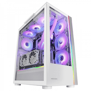 Mars Gaming MC-ULT Caja Gaming CUSTOM - Doble Cristal Templado - Soporte E-ATX - Capacidad para 9 Ventiladores - Almacenamiento XXL - Gestion de Cable