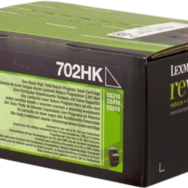 Lexmark CS310/CS410/CS510 Negro Cartucho de Toner Original - 70C2HK0/70C0H10/70C0H10/702HK 1