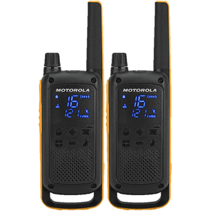 Motorola TLKR T82 Extreme Pack 2 Walkie Talkies - 16 Canales PMR446 y 121 Codigos - Alcance de hasta 10km en Campo Abierto - Autonomia hasta 18h - Col