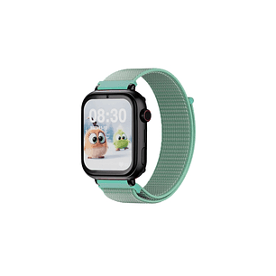 Savefamily Reloj Inteligente Infantil SaveWatch Plus con GPS y Llamada - IP67 - Boton SOS - Carcasa Negra - Correa Tela Verde