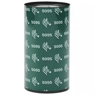 Zebra ZipShip 5095 Pack de 12 Cintas de Transferencia Termica Original - Cintas de Resina - Nucleo 12.7mm, Ancho 110mm, Longitud 74m