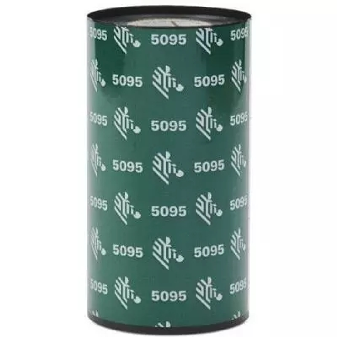 Zebra ZipShip 5095 Pack de 12 Cintas de Transferencia Termica Original - Cintas de Resina - Nucleo 12.7mm, Ancho 110mm, Longitud 74m 1