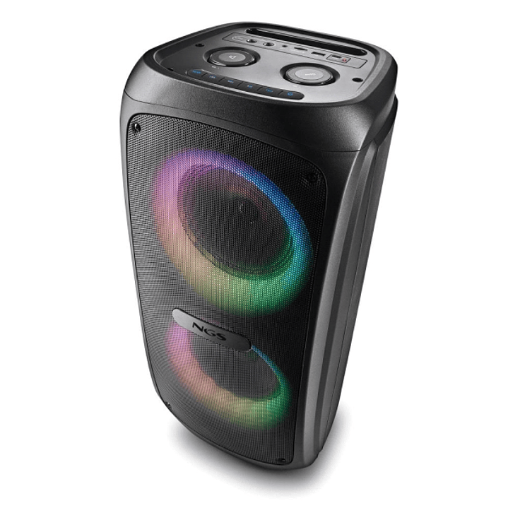 NGS Wild Temper Altavoz Portatil 200W TWS Bluetooth 5.3 - Iluminacion LED RGB - USB, Aux In y Doble Entrada de Microfono - Autonomia hasta 5h - Color  1