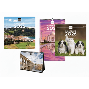 Finocam Pack de 35 Calendarios de Imagenes Surtidos en Catalan - Anual 2026 - Color Surtidos