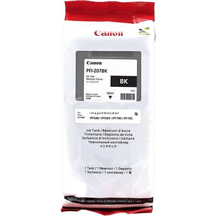 Canon PFI207 Negro Cartucho de Tinta Original - PFI207BK/8789B001