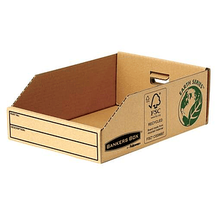 Fellowes Bankers Box Earth Bandeja de Carton 200mm - Montaje Manual - Carton Reciclado Certificacion FSC - Color Marron