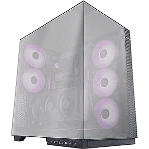 Mars Gaming MC-3GFPRO Caja Torre ATX - 2 Ventiladores ARGB Traseros Preinstalados - Triple Cristal Cromado - Montaje Vertical para Tarjetas Graficas -