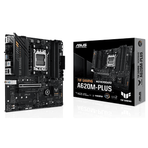 Asus TUF Gaming A620M-PLUS Placa Base AMD PCIe 3.0, 4.0, 4x DDR5, 2x M.2, 4x SATA III, RJ-45, USB-A, USB-C - Factor de Forma MicroATX