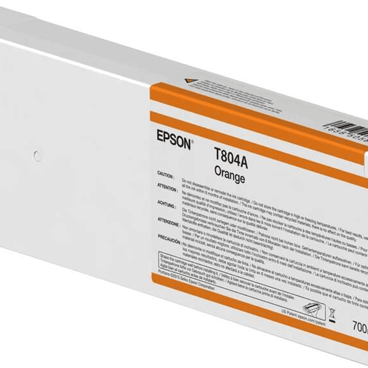 Epson T804A Naranja Cartucho de Tinta Original - C13T804A00 1