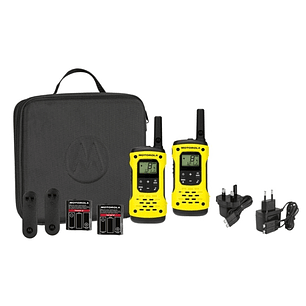Motorola T92H2O Pack 2 Walkie Talkies - 8 Canales PMR446 + 121 Codigos - Alcance de hasta 10km - Autonomia hasta 16h - IP67
