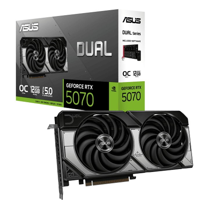 Asus DUAL GeForce RTX 5070-O12G Tarjeta Grafica 12GB GDDR7 1