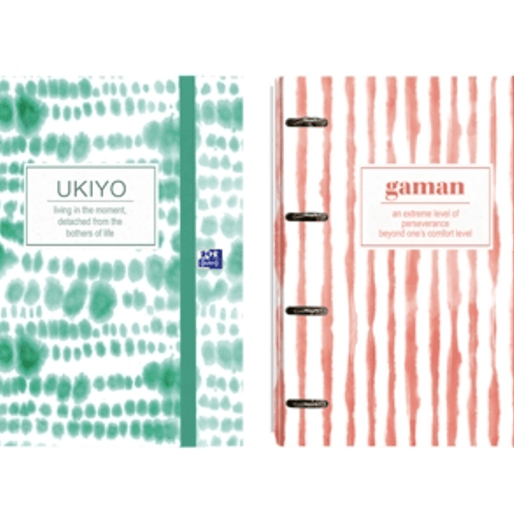 Oxford Europeanbinder Japandi A4+ - Tapa Extradura - Lomo 45mm - Anillas 4Dx35mm - Recambio Vivos 1 Linea 1