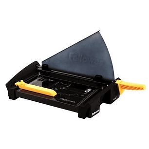Fellowes Cortadora de Papel con Cuchilla en Acero Inoxidable - Capacidad de Corte 20 Hojas - Guias de Corte con Formatos Din - Base Metalica con Patas