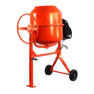 Blim Hormigonera de 200 Litros - Potencia 1000W - Velocidad Mezclado 28rpm - Tambor Reforzado - Corona de Acero Fundido - 116x73x121cm - Color Naranja