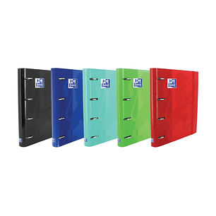 Oxford Europeanbinder Classic A4+ Carpeta de Anillas con Recambio 1 Linea - Tapa Extradura - Cierre con Goma Elastica - Colores Surtidos