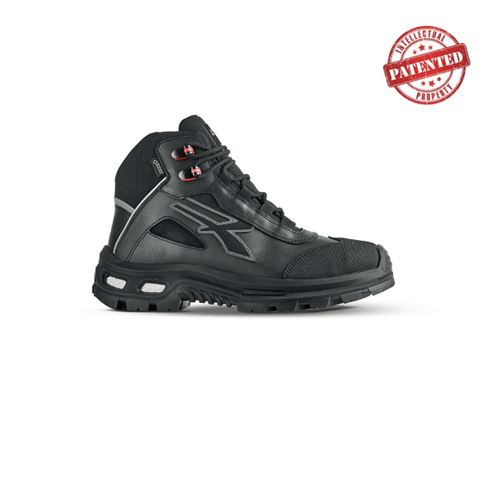 Upower Fixed S Zapato de Seguridad Alto - Talla 44 - Cuero de Grano Suave, Puntera Antiabrasion, Repelente al Agua, Forro Gore-Tex, Proteccion S7S CI  1