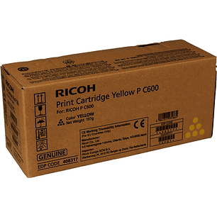 Ricoh PC600 Amarillo Cartucho de Toner Original - 408317/P C600Y