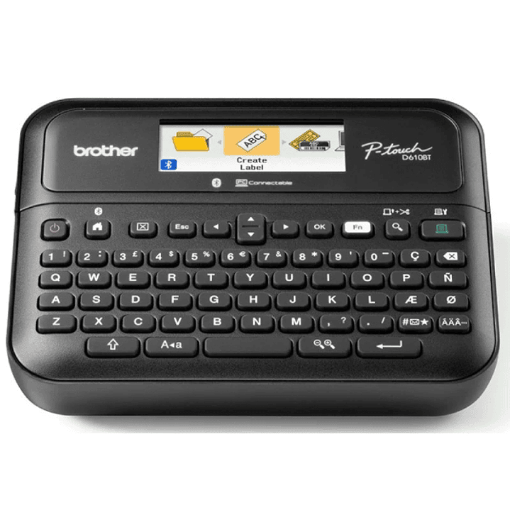 Brother P-Touch D610BT Rotuladora Electronica - Pantalla LCD a Color - Ancho Max. de Cinta 24mm - Bluetooth, USB - Color Negro 1