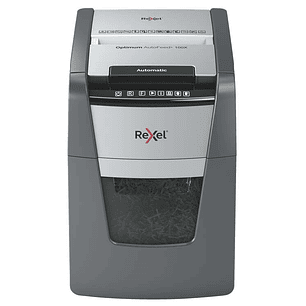 Rexel Optimum AutoFeed 100X Destructora Automatica de Corte en Particulas P-4 - Alimentacion Automatica 100 Hojas y Manual 8 Hojas - Capacidad de la P