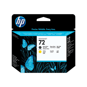 HP 72 Cabezal de Impresion Original - Negro Mate y Amarillo - C9384A