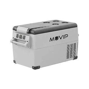Muvip Nevera Portatil de Compresor 35L - Proteccion Bateria Vehiculo - Luz LED - Temperatura -20º/+20º - Conexion 12/24/220V - Consumo 50W - Compresor
