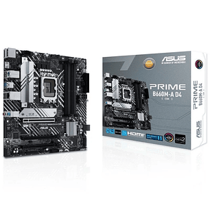 Asus Prime B660M-A D4-CSM Placa Base Intel 1700 4x DDR4 - HDMI, M.2, PCIe4.0, 4x Sata III, USB 3.2, ATX