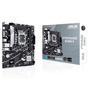 Asus Prime B760M-K Placa Base Intel 1700 - HDMI, VGA, PCIe 4.0, M2, 4x Sata III, USB 2.0, 3.2, RJ-45