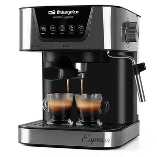 Orbegozo Cafetera Espresso EX 5200 - Orbegozo Presion de 20 Bar y 850W de Potencia - Panel de Control Tactil - Deposito de Agua de 1.5L Extraible - Va