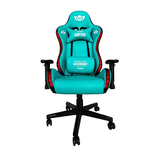 Cromad Serie Raptor Legendary Silla Gaming - Altura Regulable con Piston de Gas Clase 2 - Reclinable hasta 180º - Cojines Lumbar y Cervical - Ruedas d