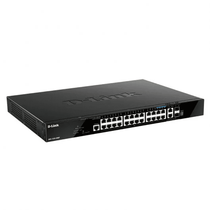 D-Link Switch Gestionado 20 Puertos Giga PoE + 4 Puertos 2.5G PoE + 2 Puertos 10G + 2 Puertos 10GSFP 1