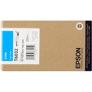 Epson T6032 Cyan Cartucho de Tinta Original - C13T603200