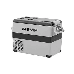 Muvip Nevera Portatil de Compresor 45L - Luz LED Interior - Proteccion Bateria Vehiculo - Temperatura -20º/+20º - Conexion 12/24/220V - Consumo 55W - 