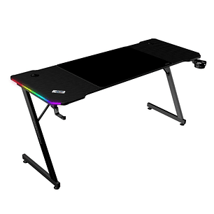 Mars Gaming MGD-X160RGB Mesa Gaming - Iluminacion ARGB con Mando - Soportes Auriculares y Bebidas - Alfombrilla XXL - Estructura Acero - 160x60x1.5cm 