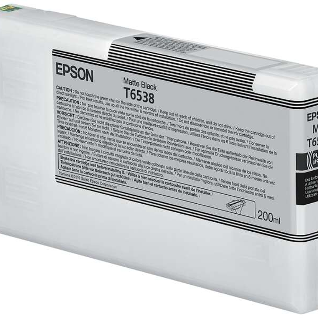Epson T6538 Negro Mate Cartucho de Tinta Original - C13T653800 1