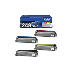 Brother TN248CMYK Pack de 4 Cartuchos de Toner Originales - TN248VAL