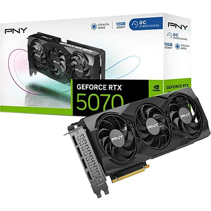 PNY GeForce RTX 5070 Tarjeta Grafica 12GB GDDR7 Triple Fan Reflex 2 AI NVIDIA DLSS4
