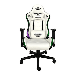 Cromad Serie Raptor Legendary Silla Gaming - Altura Regulable con Piston de Gas Clase 2 - Reclinable hasta 180º - Cojines Lumbar y Cervical - Ruedas d
