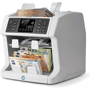 Safescan 2985-SX Contadora de Billetes (Gen3) - Procesamiento Avanzado de Efectivo - Clasificacion por Divisa, Denominacion y Validez - Deteccion de F