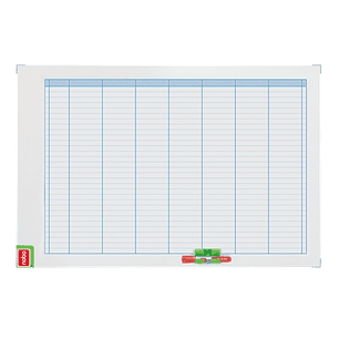 Nobo Performance Planificador Semanal de Pizarra Magnetica 710x50x1030mm - Incluye Kit de Planificacion de Imanes
