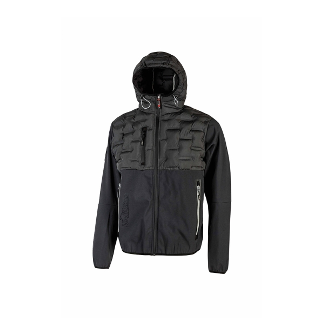 Upower Spock Chaqueta Hibrida Transpirable y Antiviento - Talla M - Versatil, Cremallera Impermeable, Capucha Ajustable, Plumon Acolchado sin Costuras 1