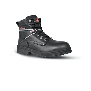 Upower Performance S Botines de Seguridad - Talla 43 - Empeine Piel Hidrofugo, Puntal Composite, Antiperforacion, Suela Antideslizante, Transpirable, 