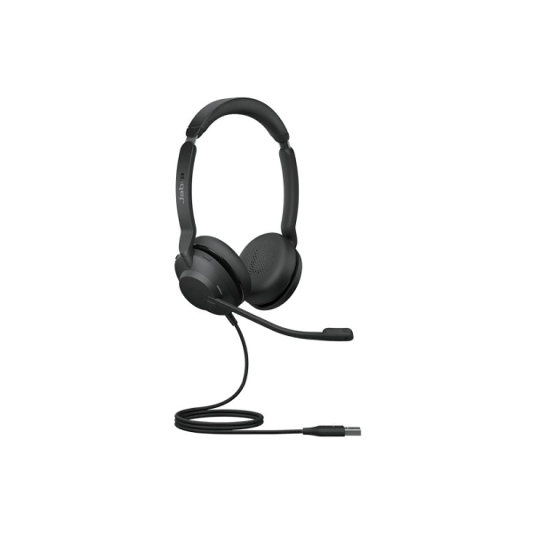 Jabra Evolve2 30 MS  Auriculares con Microfono USB - Cancelacion de Ruido - Diadema Ajustable - Controles en Auricular - Cable de 1.5m - Color Negro 1