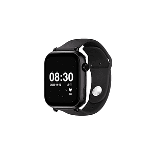 Savefamily Reloj Inteligente Infantil SaveWatch Plus con GPS y Llamada - IP67 - Boton SOS - Carcasa Negra - Correa Silicona Negra