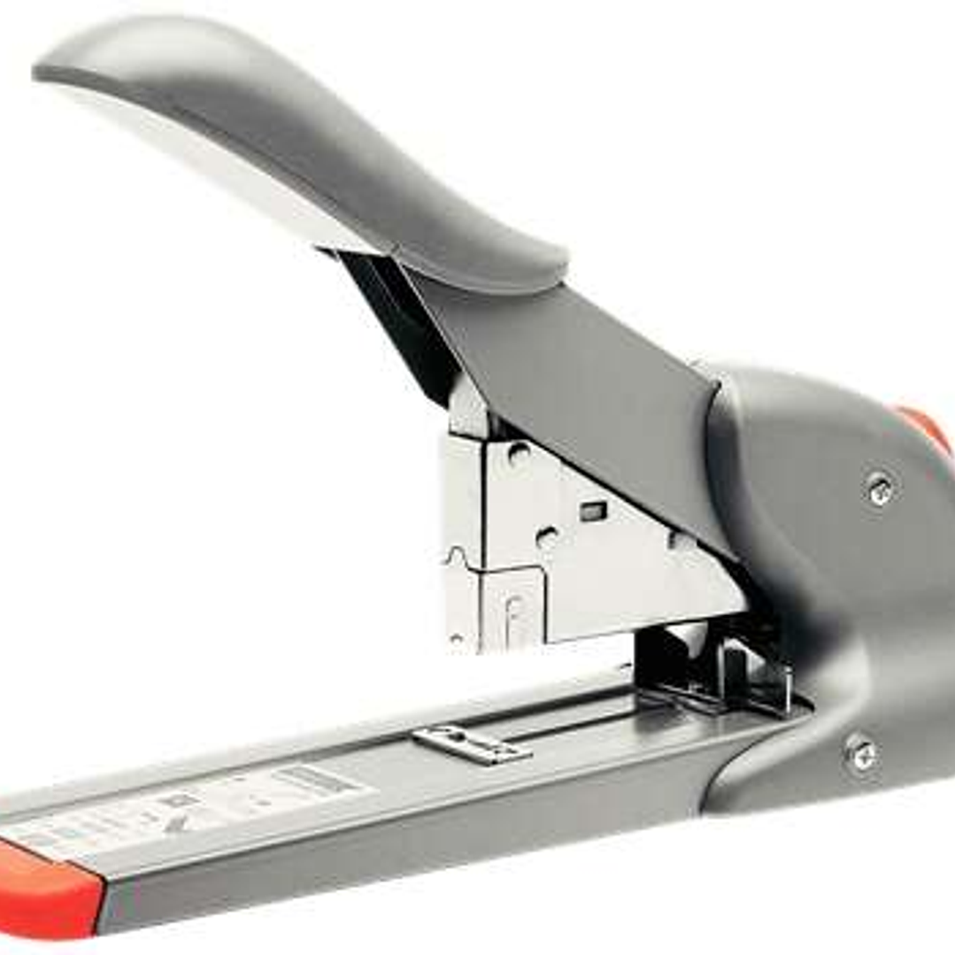 Rapid Fashion HD110 Grapadora de Gruesos - Hasta 110 Hojas - Grapado Cerrado - Para Grapas 23/8-15, 9/8-14 - Color Gris/Naranja 1