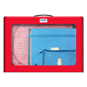 Dohe Santoro Felines Pack de Mochila Grande + Portatodo Triple + Carpeta de 4 Anillas Formato A4 con Recambio de 100 Hojas