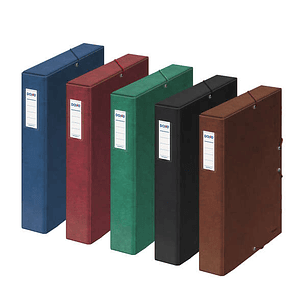 Dohe Caja de Proyectos Lomo 5cm - Tarjetero en Lomo - Medidas 245x350x50mm - Cierre con Gomas Elasticas - Carton Forrado con Papel Impreso y Plastific